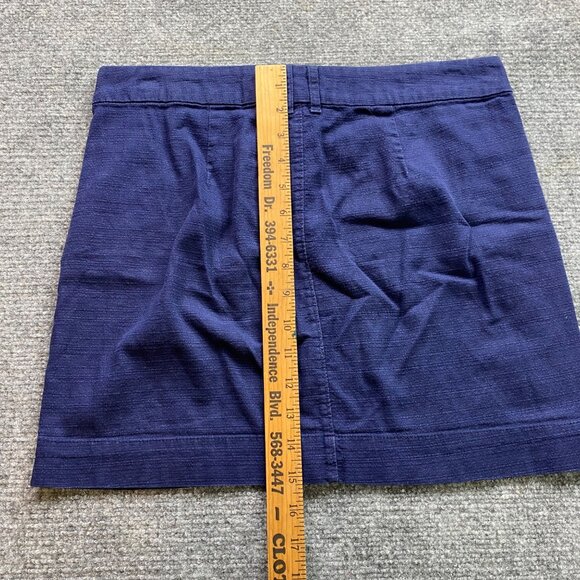Gap Skirt Women's‎ 2 Blue Mini 15" L Stretch Navy Button Pockets Beach Preppy - Picture 6 of 7